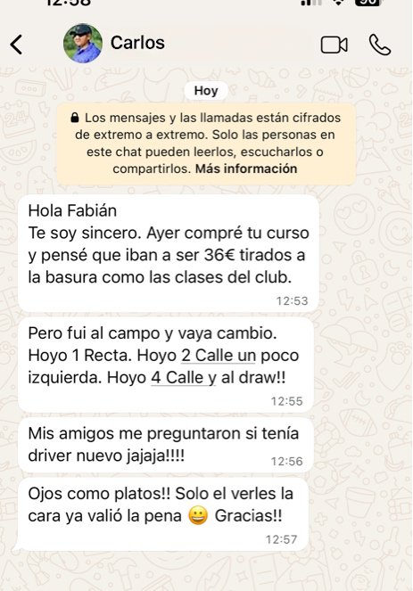 Testimonio Carlos Golf